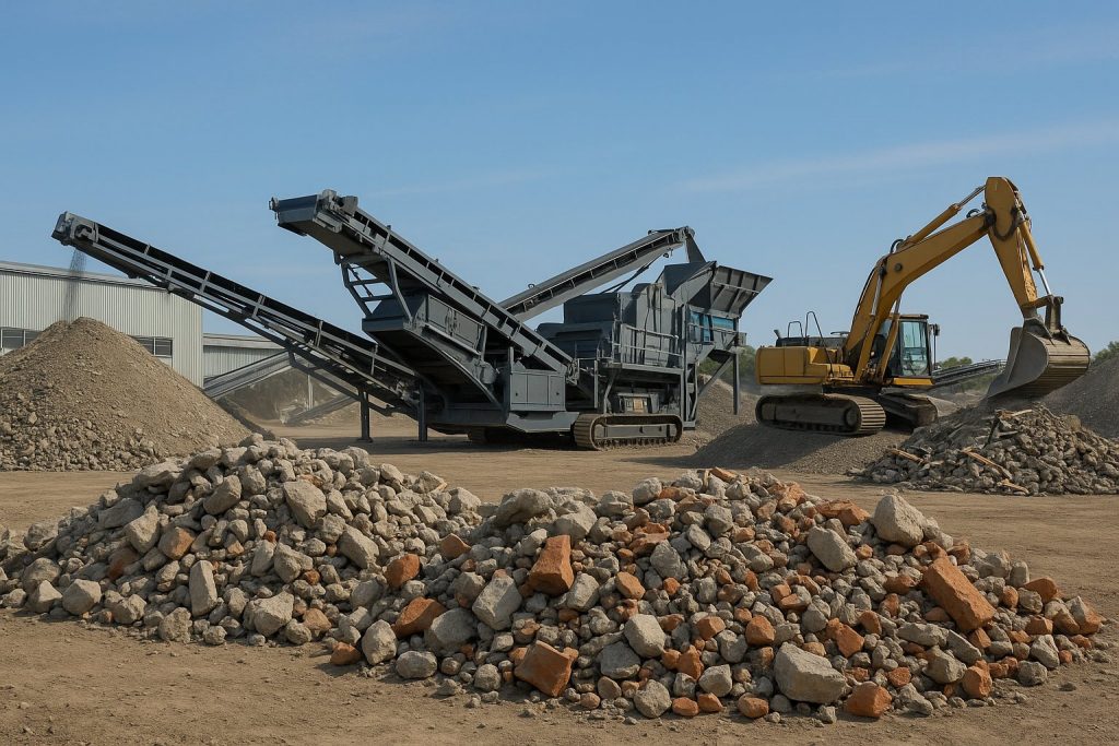 Обезвреживание и переработка промышленных гипсовых, цементных и строительных отходов (шлаки, отходы стройпроизводства, бетона)